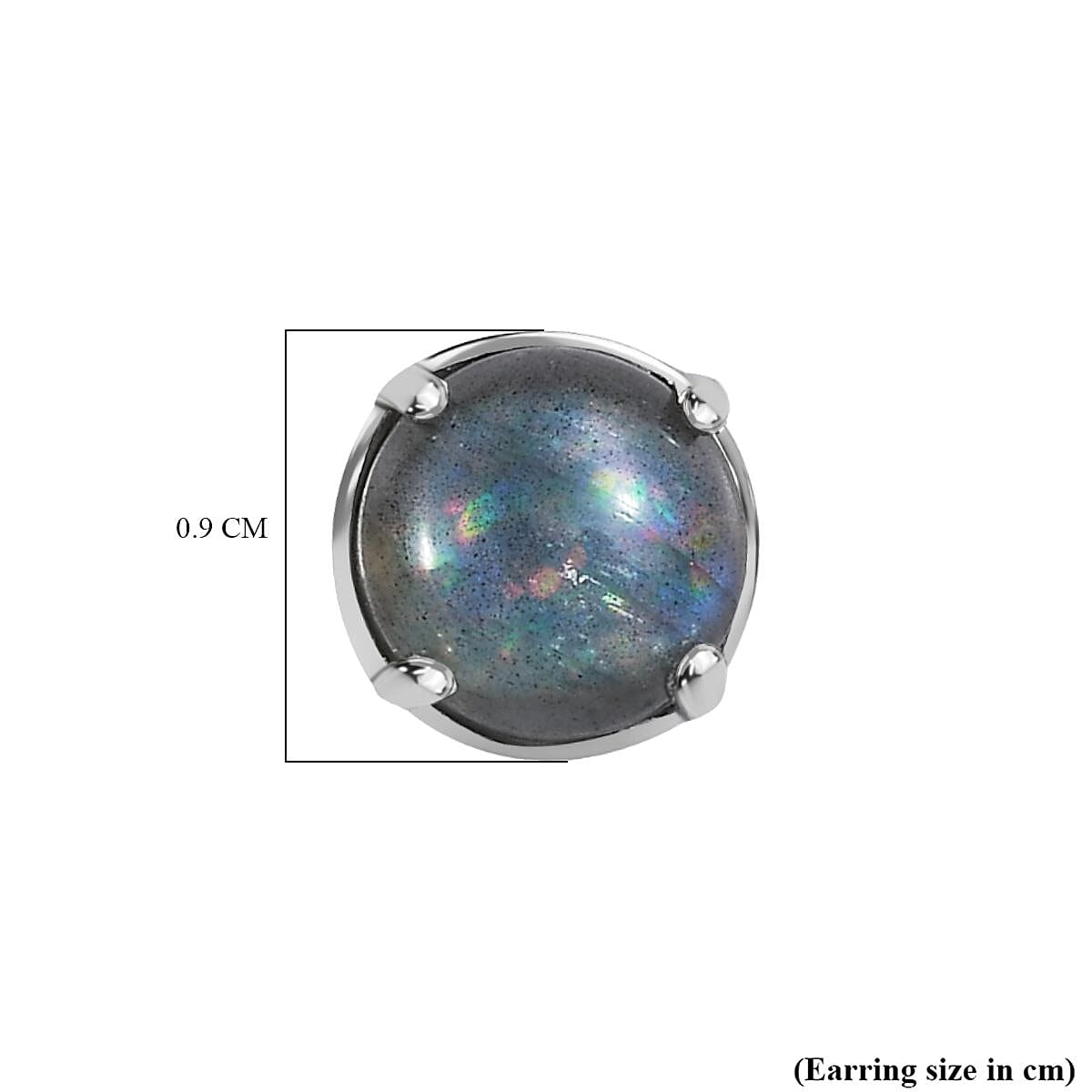 D'Joy Labradorite Earring in Platinum Overlay Sterling Silver 4.31 Ct.