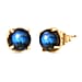 D'Joy Labradorite Earring in Yellow Gold Plated Sterling Silver 4.31 Ct.