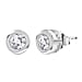 LUXURIANT 0.49 Ct. Lab Grown Diamond Solitaire Stud Earring with Screw Back in Rhodium Overlay Sterling Silver (SI-GH)