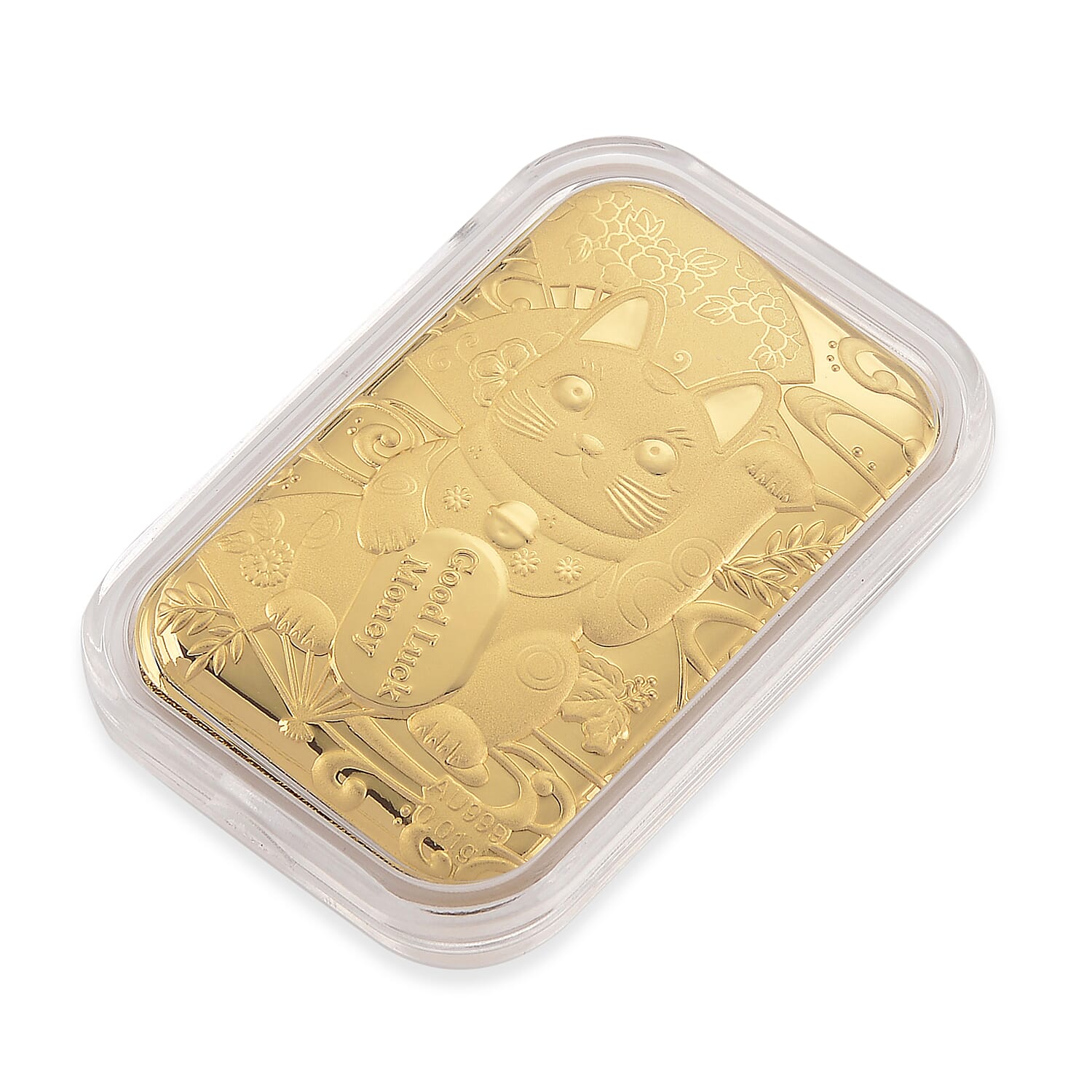 Black Friday Deal- 24K Yellow Gold Embossed Money Cat Collectable