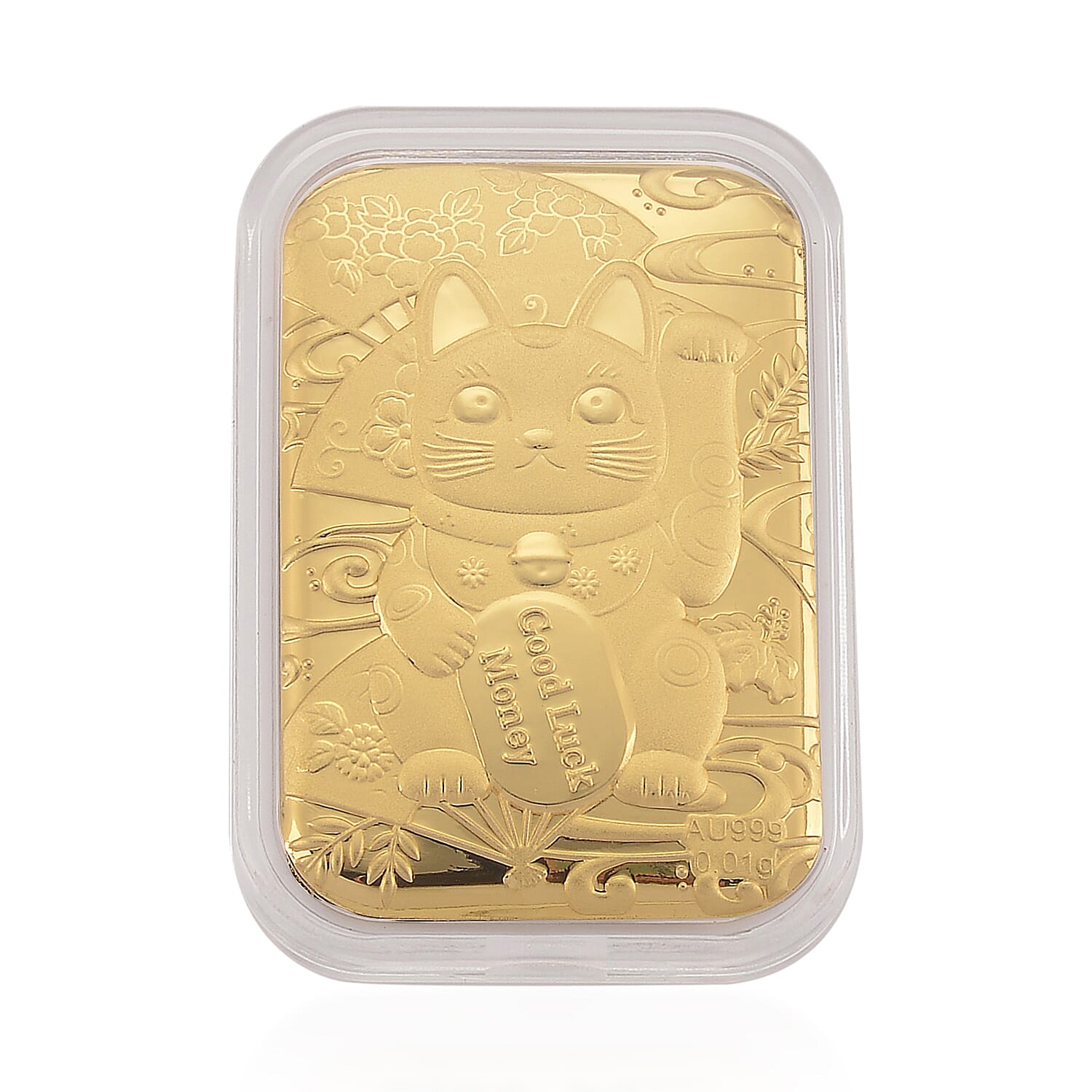 Black Friday Deal- 24K Yellow Gold Embossed Money Cat Collectable