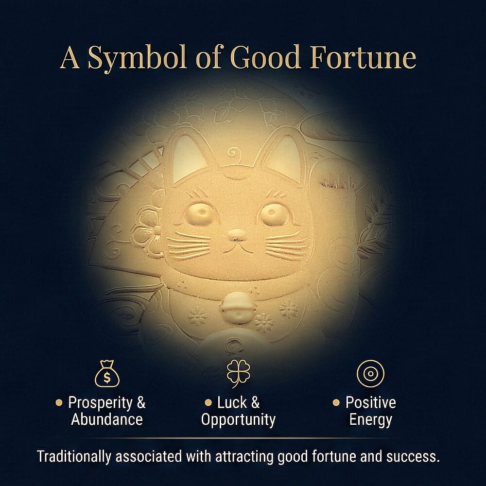 Black Friday Deal- 24K Yellow Gold Embossed Money Cat Collectable