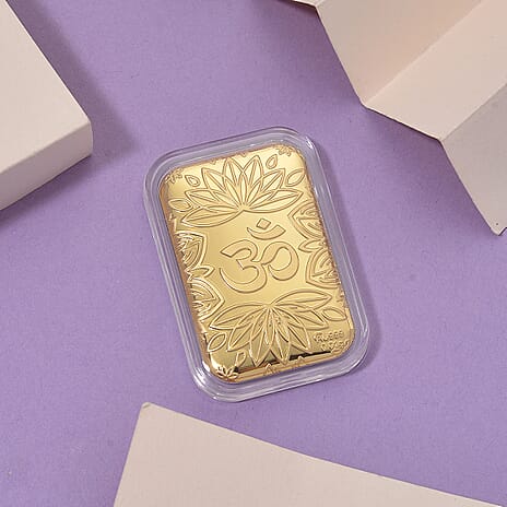 24K Yellow Gold Om Embossed Foil