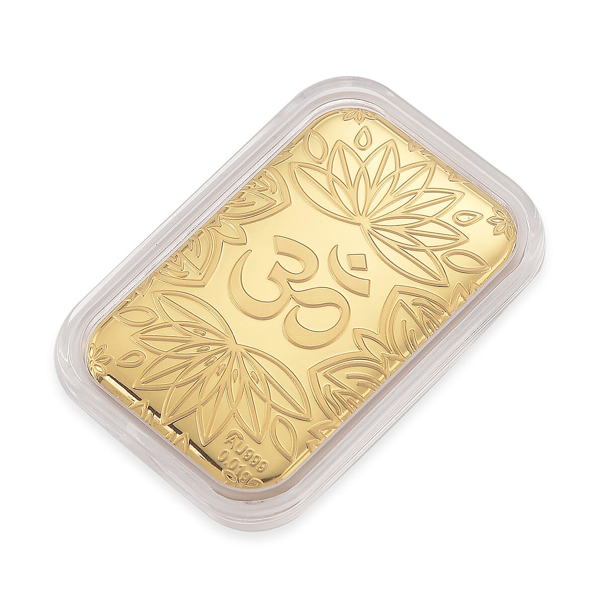 24K Yellow Gold Om Embossed Foil