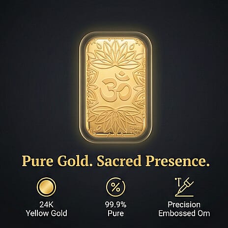 24K Yellow Gold Om Embossed Foil