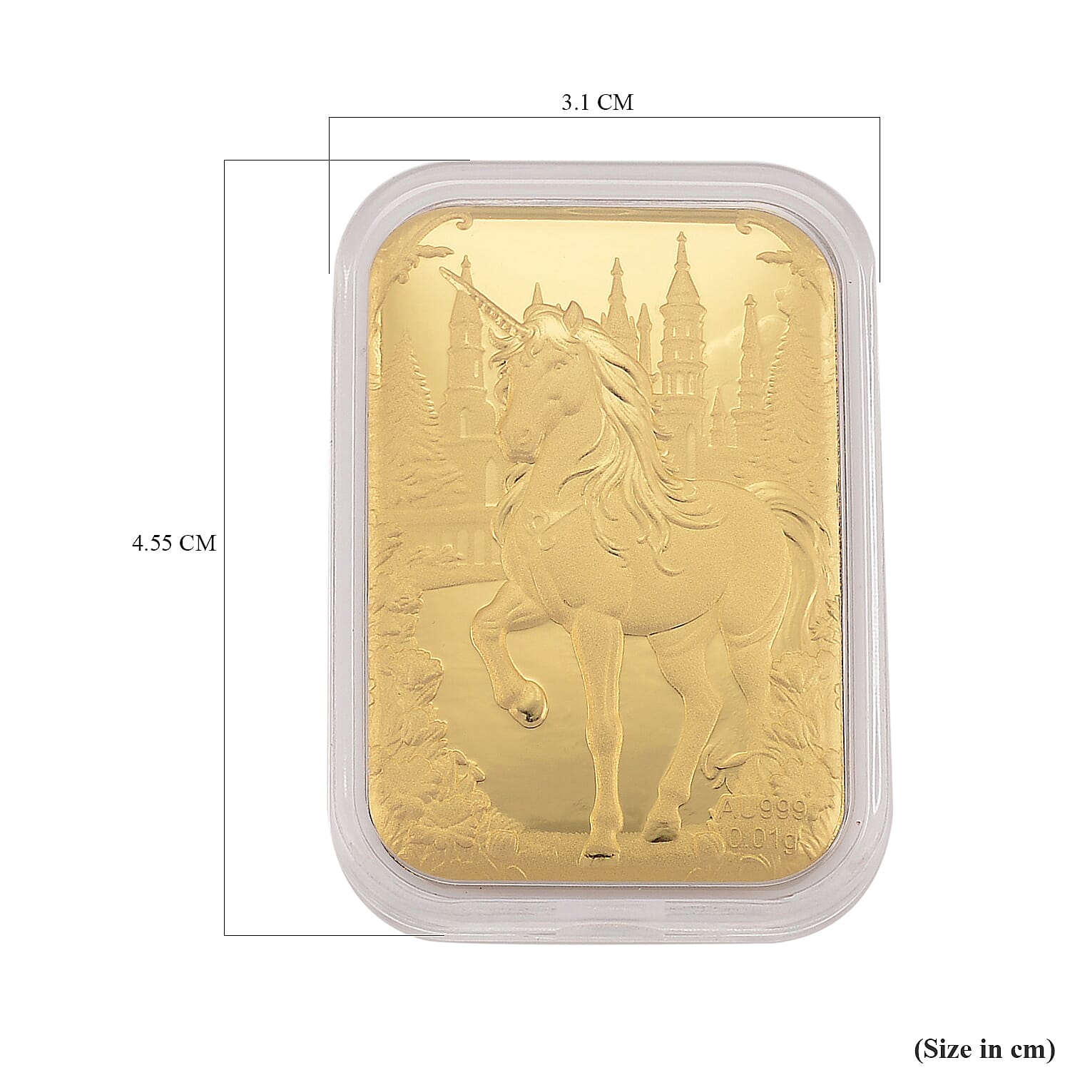 24K Yellow Gold (99.9% Purity) Unicorn Collectable