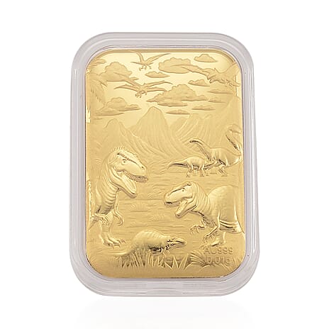 Black Friday Deal- 24K Yellow Gold Embossed Dinosaurs Collectable