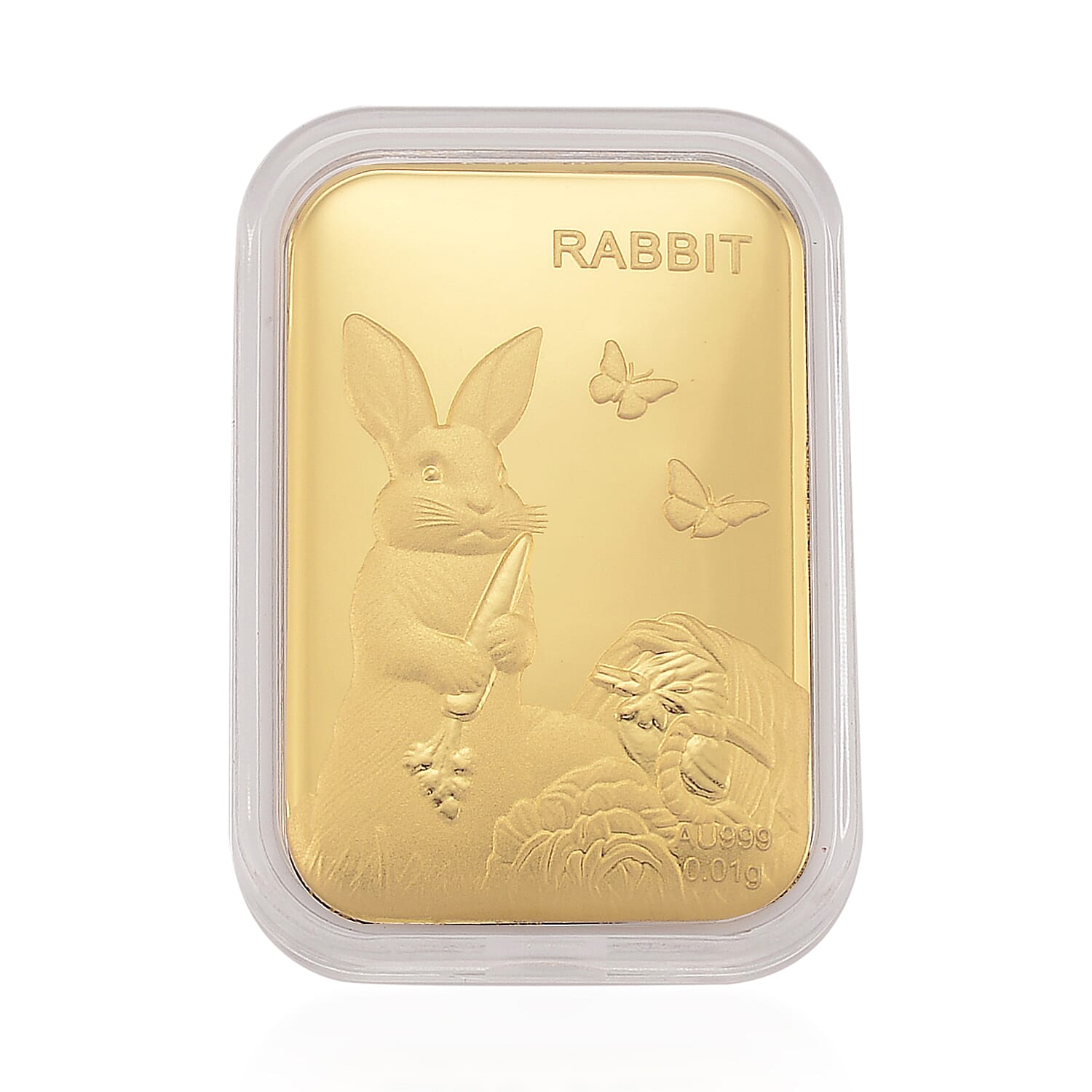 Black Friday Deal- 24K Yellow Gold Embossed Rabbit Collectable