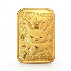 24K Yellow Gold (99.9% Purity) Rabbit Embossed Collectable