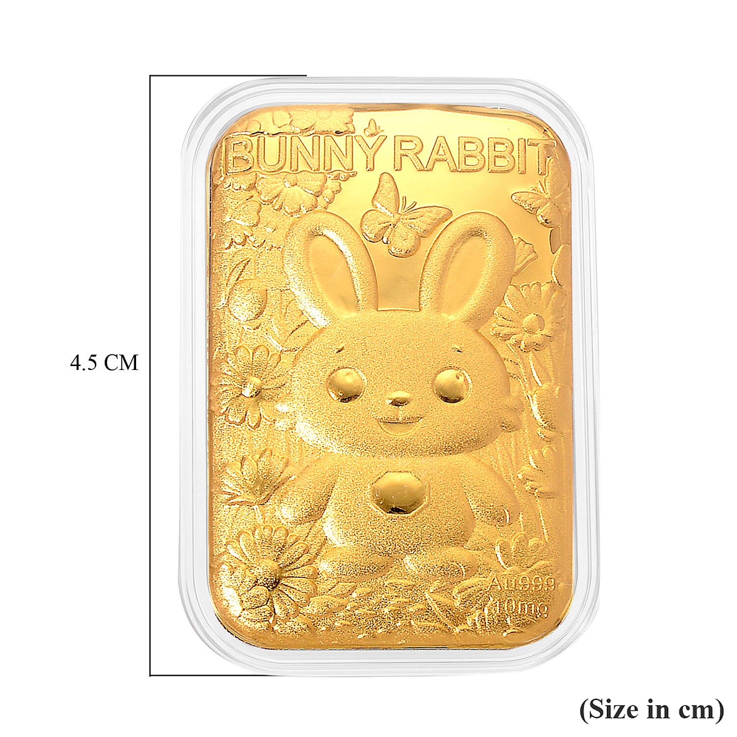 24K Yellow Gold Rabbit Embossed Foil