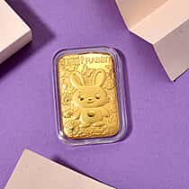 24K Yellow Gold Rabbit Embossed Foil