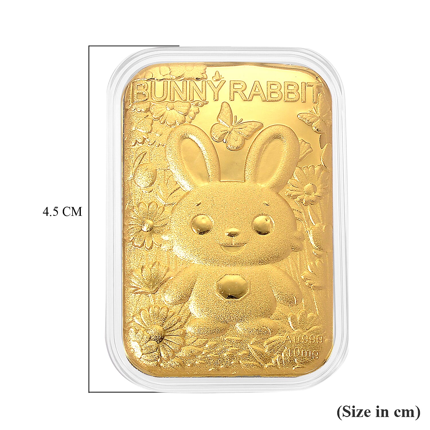 24K Yellow Gold Rabbit Embossed Foil