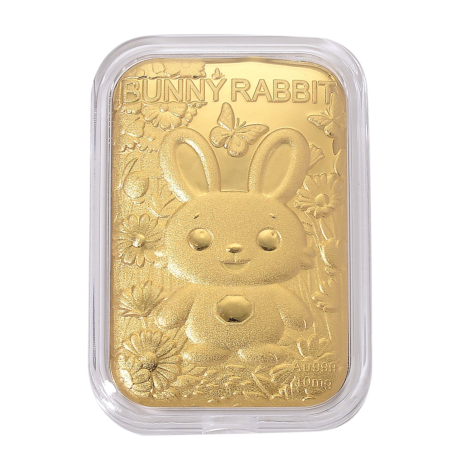 24K Yellow Gold Rabbit Embossed Foil