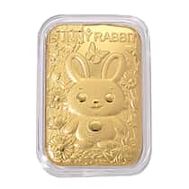 24K Yellow Gold Rabbit Embossed Foil