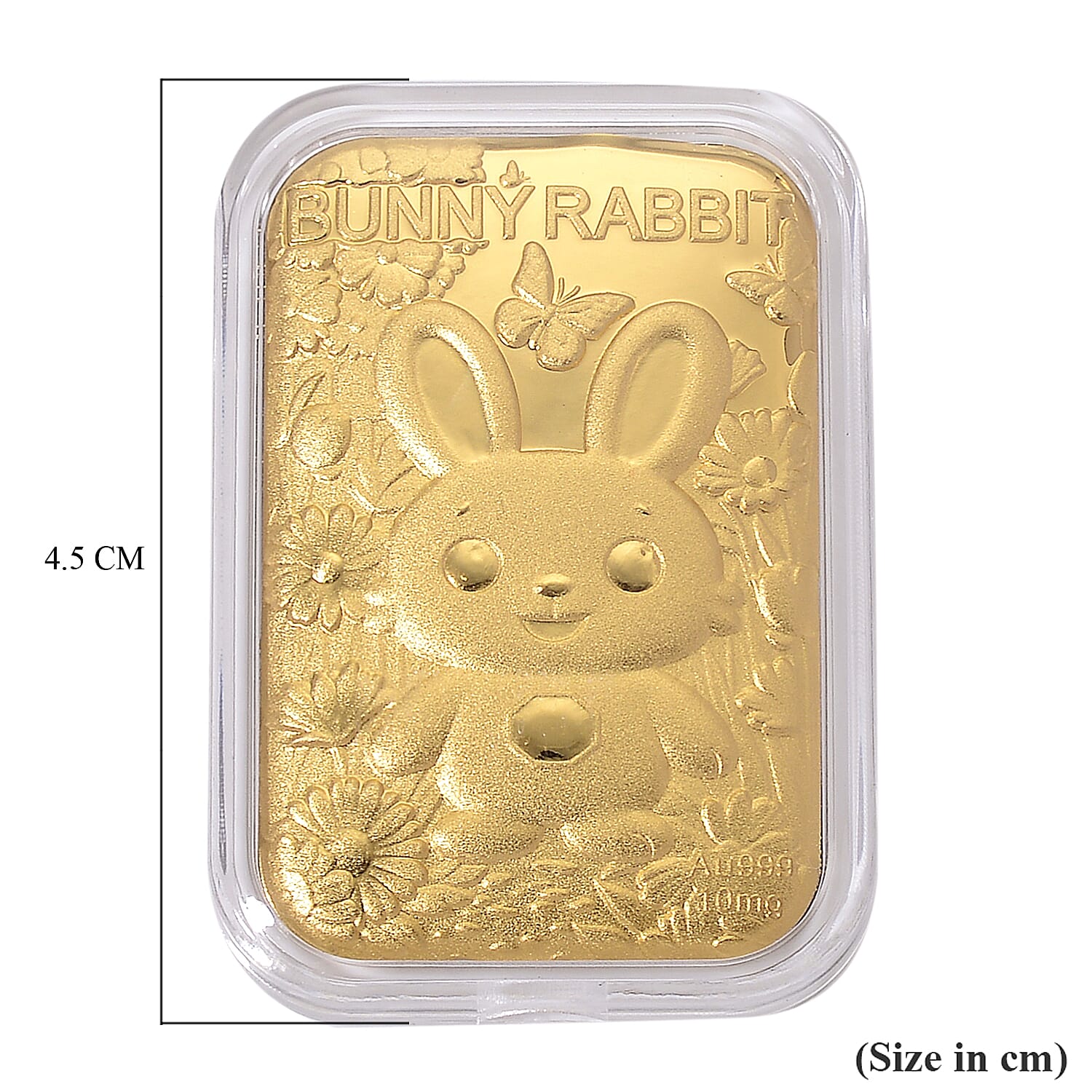 24K Yellow Gold Rabbit Embossed Foil