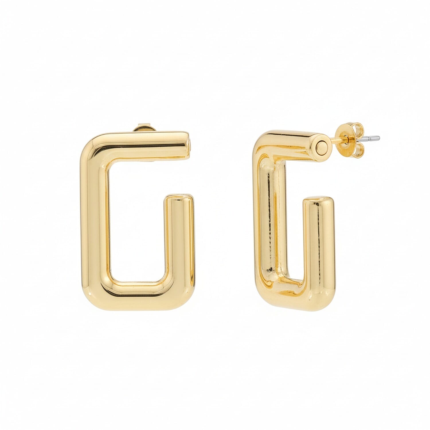 Designer Inspired Close Out  -9K Yellow Gold Earring with Push Back