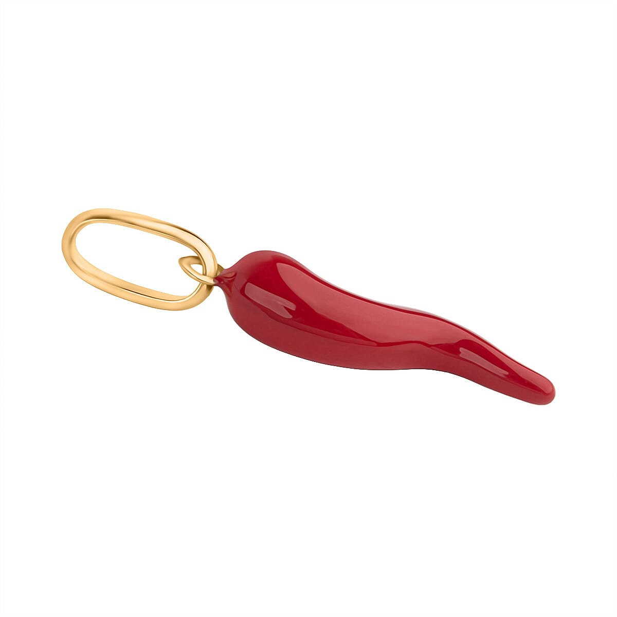 GP Collection-  9K Yellow Gold Chilli Enamelled Pendant