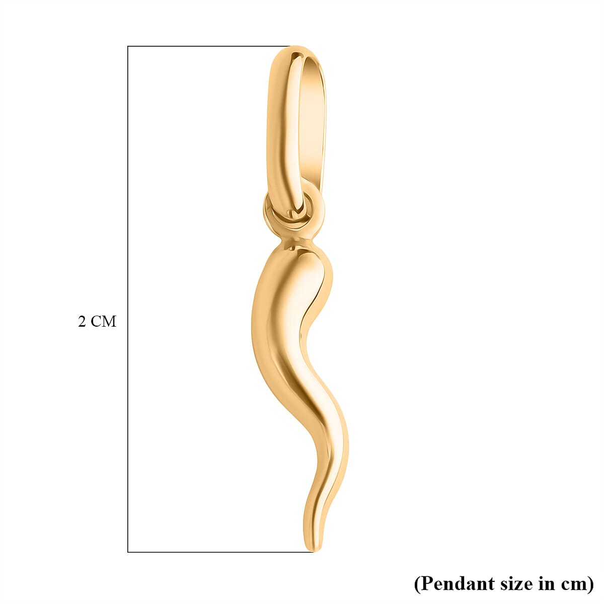 9K Yellow Gold Chilli Pendant