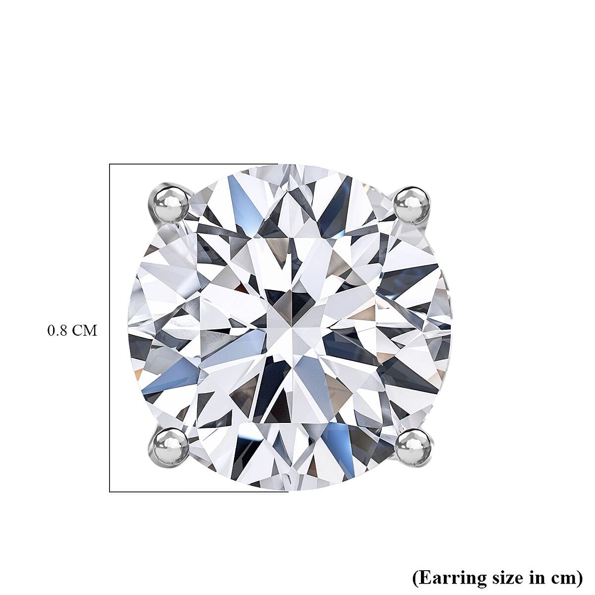 Luxuriant 9K White Gold SGL Certified Lab Grown Diamond (SI-GH) Solitaire Stud Push Post Earring 3.00 Ct.