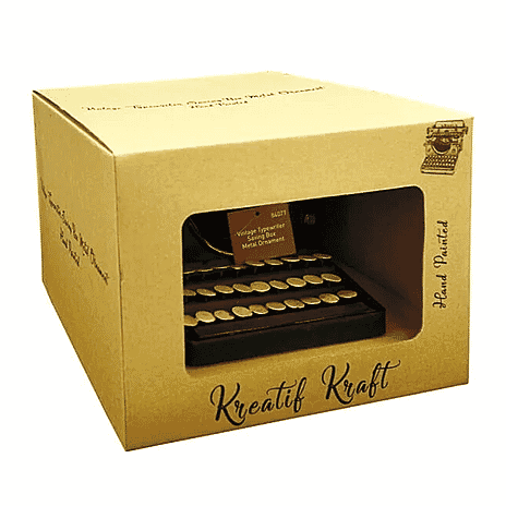 Creative Craft Hand Painted Vintage Style Typewriter - Black