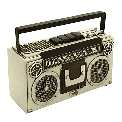 Creative Craft Hand Painted Vintage Style Retro Radio - Cream