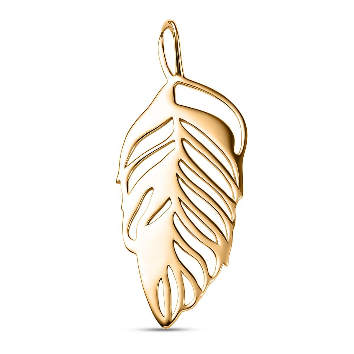 9K Yellow Gold Leaf Pendant, Gold Wt. 1.23 Gms.