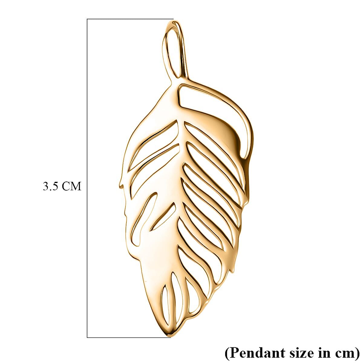 9K Yellow Gold Leaf Pendant, Gold Wt. 1.23 Gms.