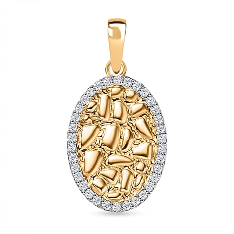 9K Yellow Gold Moissanite Pendant