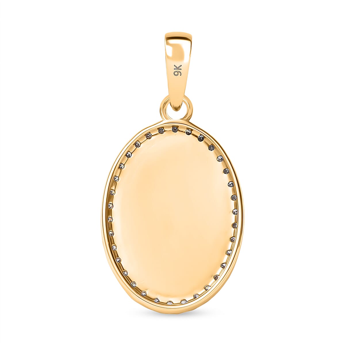 9K Yellow Gold Moissanite Pendant