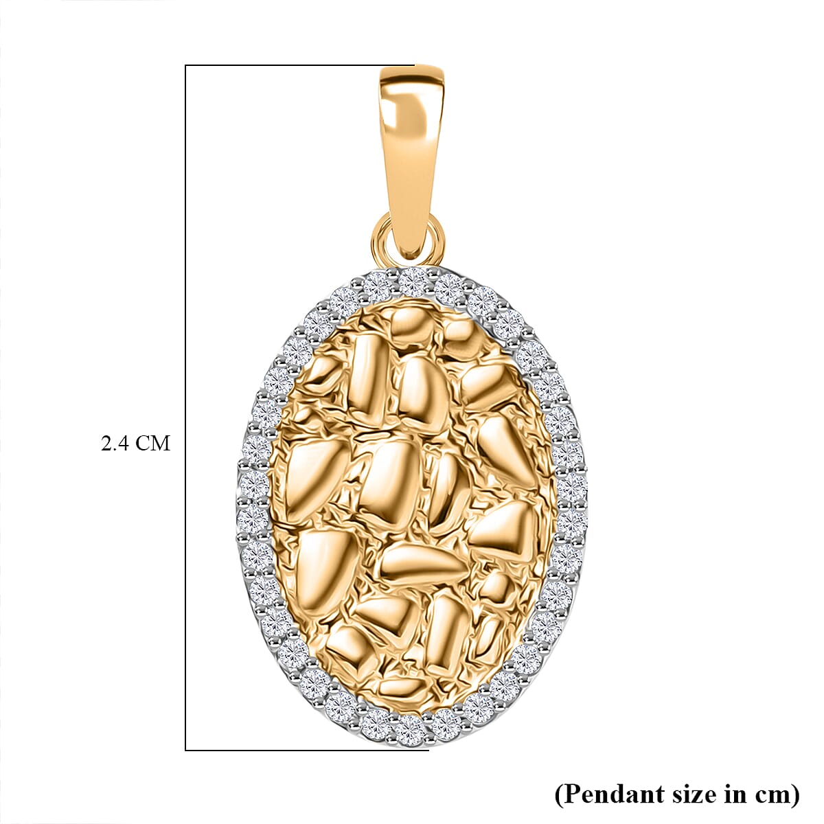 9K Yellow Gold Moissanite Pendant
