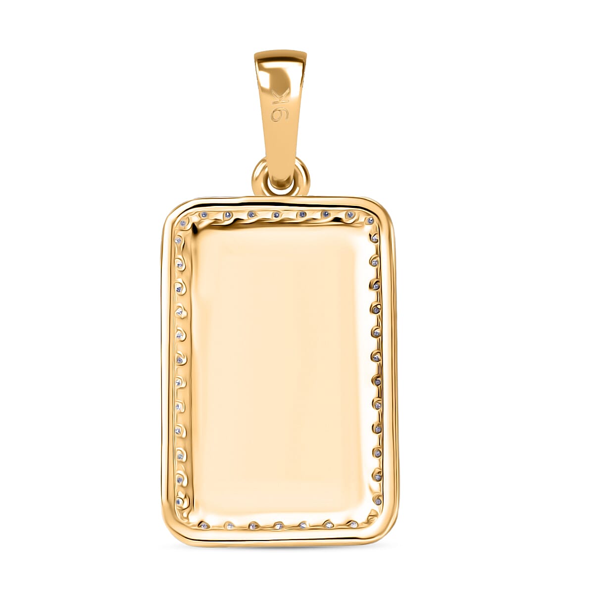 9K Yellow Gold Moissanite Pendant