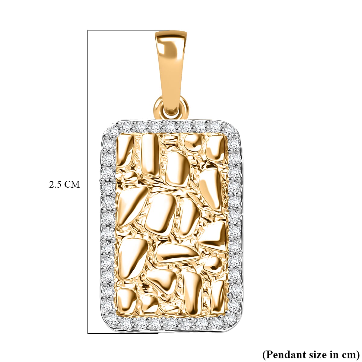 9K Yellow Gold Moissanite Pendant