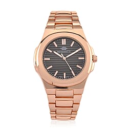 ONE TIME DEAL - Majesty Miyota 2035 Movement 3ATM Water Resistant Navy Blue Hydraulic Dial Watch with Silver Colour Strap