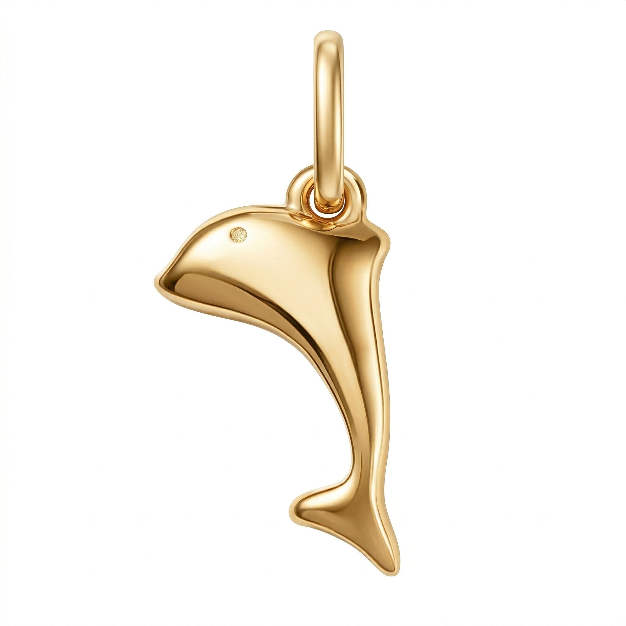 9K Yellow Gold Dolphin Pendant