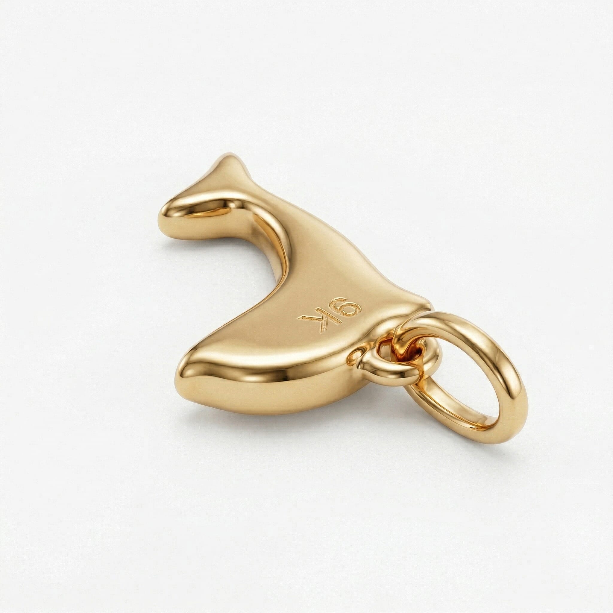 9K Yellow Gold Dolphin Pendant