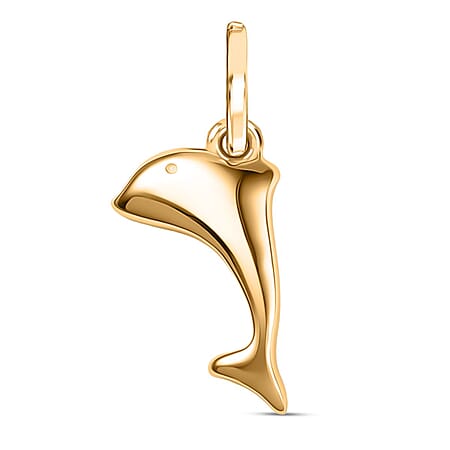 9K Yellow Gold Dolphin Pendant