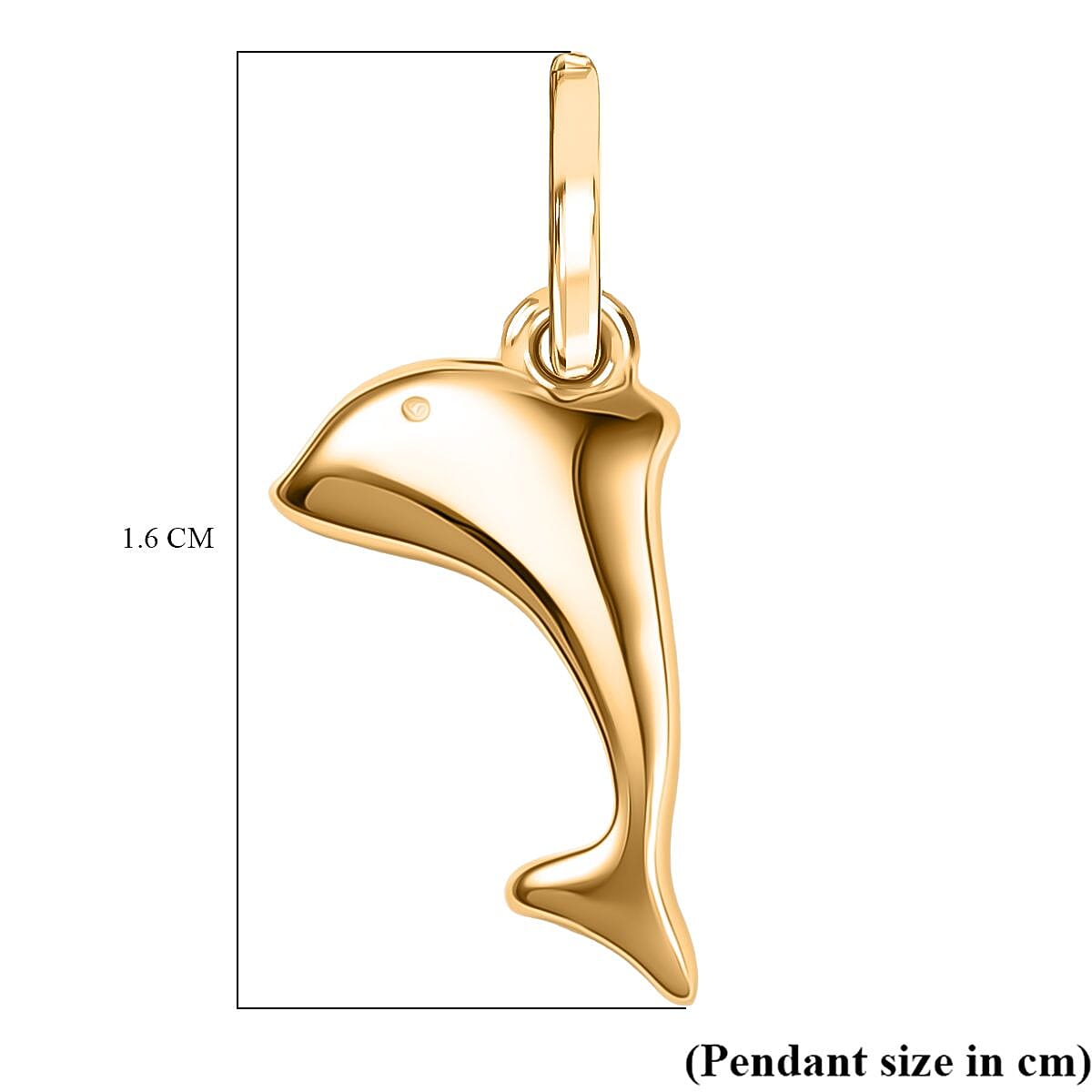 9K Yellow Gold Dolphin Pendant