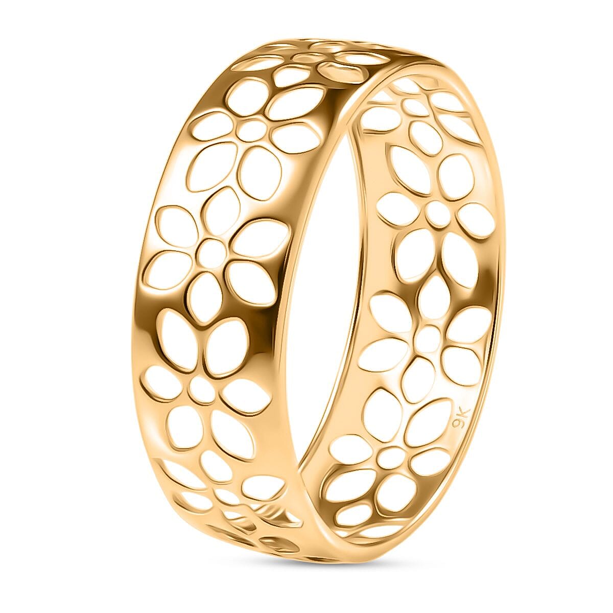 9K Yellow Gold Band Ring