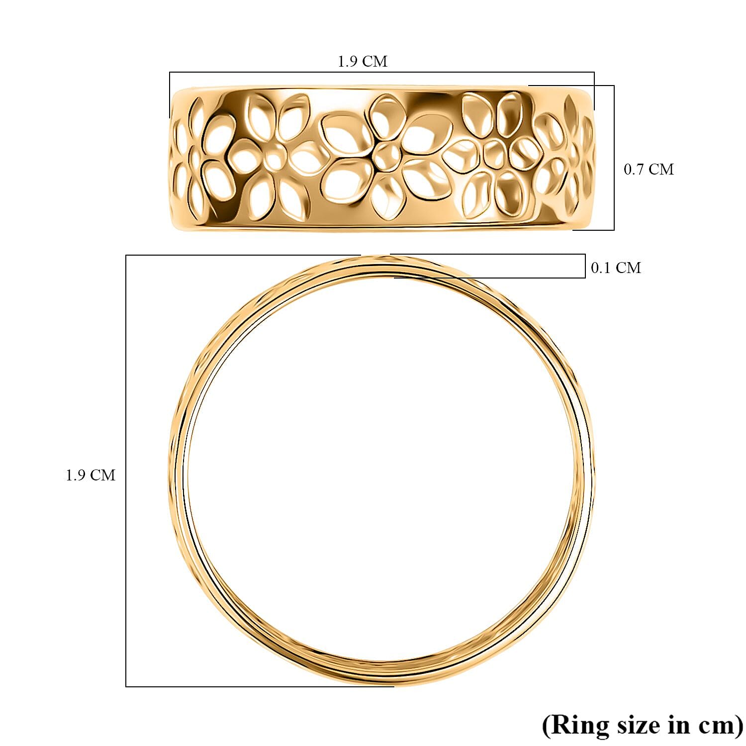 9K Yellow Gold Band Ring