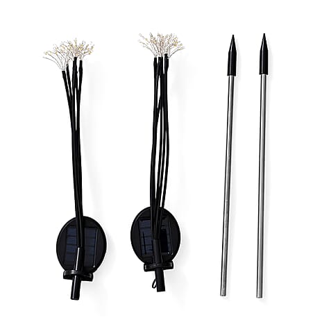 Set of 4 - LIVMORE Outdoor Solar Flower Lights