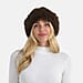 LA MAREY Luxury Reversible Faux Fur Leopard Print Hat (One Size) - Brown
