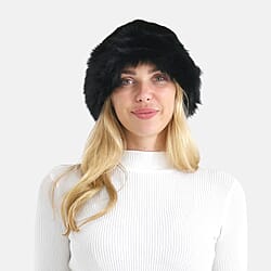 LA MAREY Luxury Reversible Faux Fur Hat (One Size)