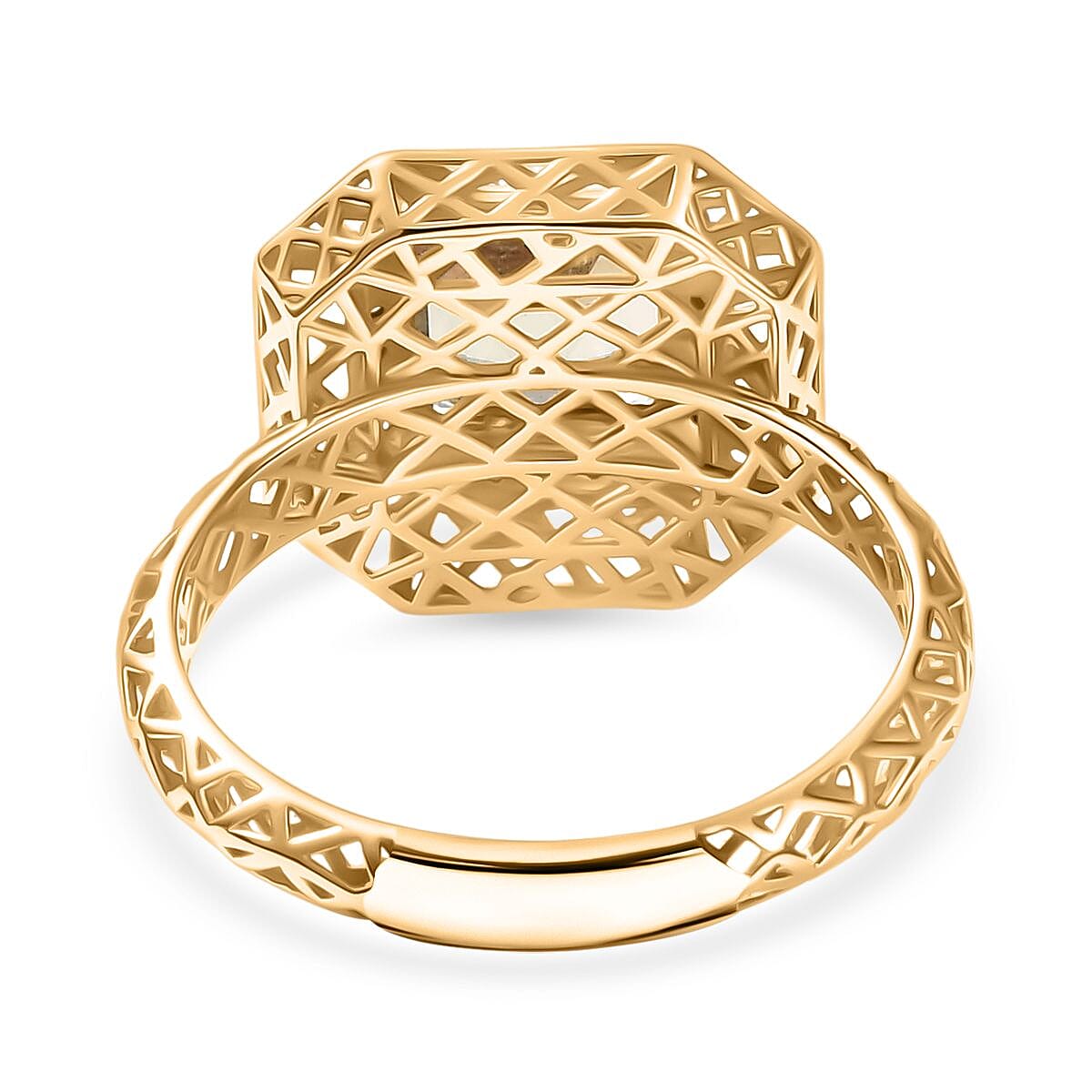 9K Yellow Gold AA Turkizite & White Diamond (I2-GH) Ring 2.18 Ct.