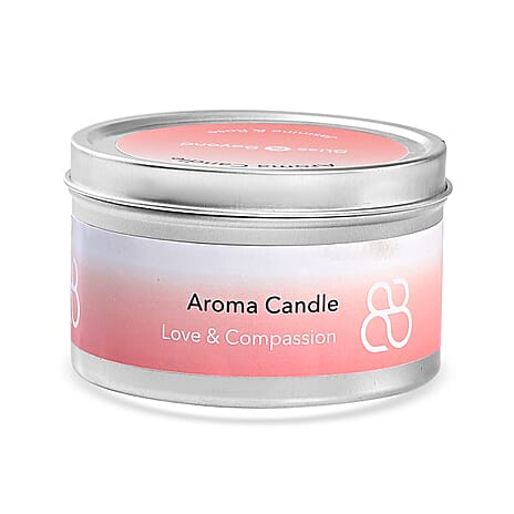 THE HANDMADE LUXURY - Bliss - Beyond Set of 3 Rose Quartz Gemstone Gifting Set - 20cm Heart Tree, Soya Wax Candle - 8mm Bracelet - Pink