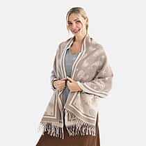 Best Seller Jacquard Shawl (180 X 65 Cm) - Beige