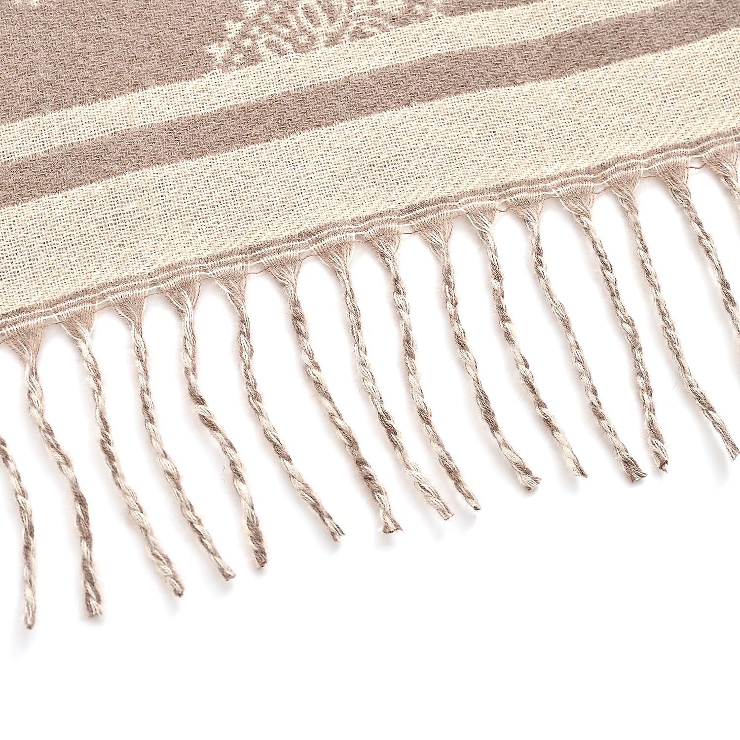 Best Seller Jacquard Shawl (180 X 65 Cm) - Beige
