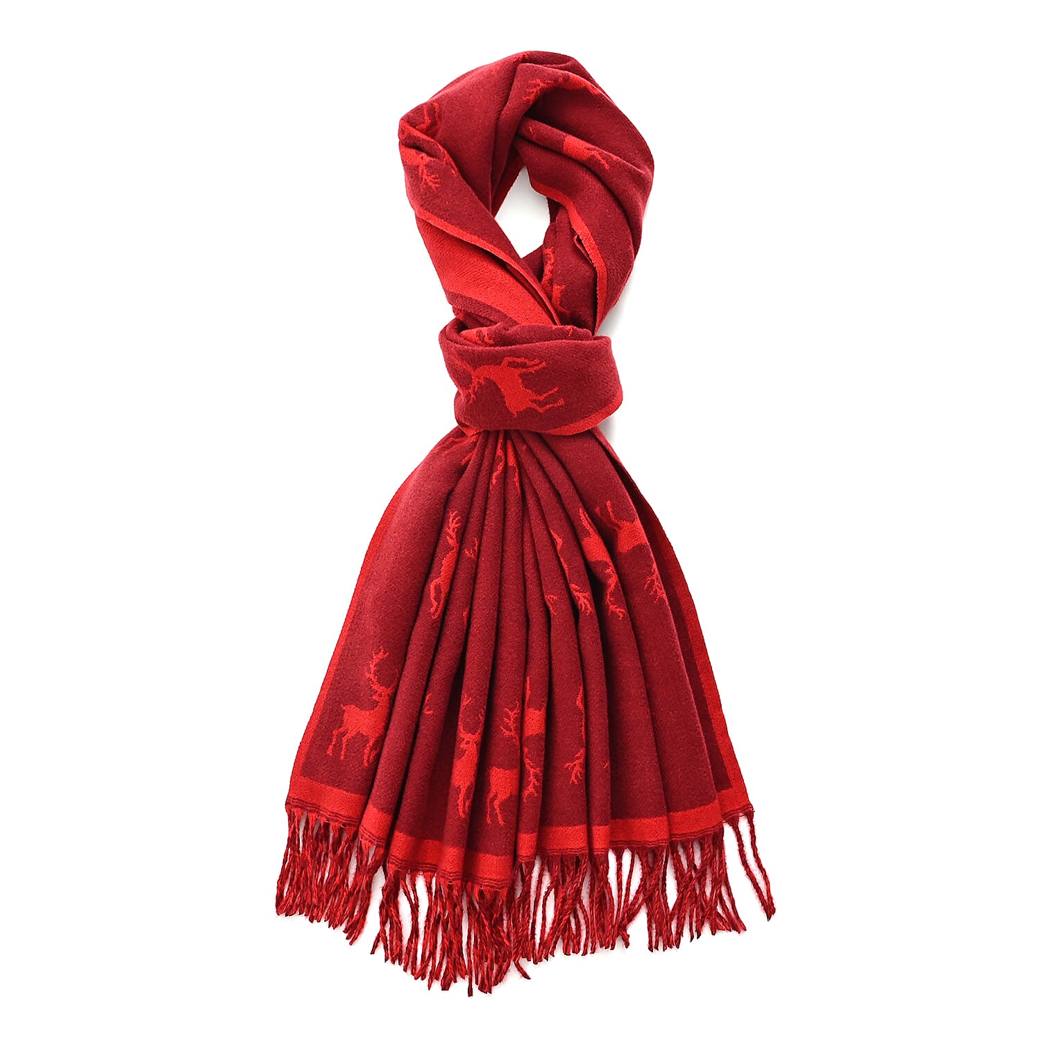 Best Seller Jacquard Shawl (180 X 65 Cm) - Red