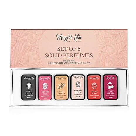 6-Pack Womens Solid Cologne Set (10g) - Marigold & Lotus