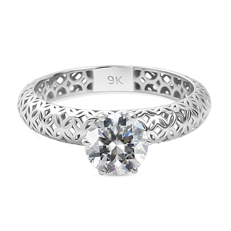 LUXURIANT 1 Ct. Lab Grown Diamond Solitaire Ring in 9K White Gold SGL Certified (SI-GH)