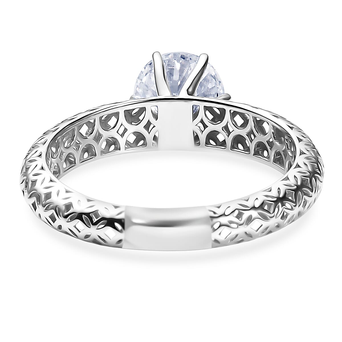 Luxuriant 9K White Gold SGL Certified Lab Grown Diamond (SI-GH) Solitaire Ring 1.00 Ct.